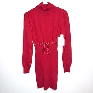 NWT Derek Heart Long Sleeve Red Dress